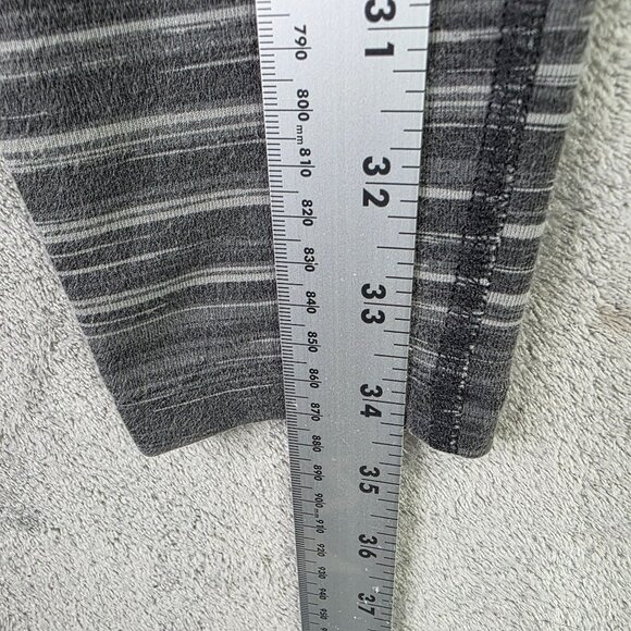 Womens Nike Dri-Fit Gray Striped Athletic Leggings Ankle Cotton Blend Size S - Picture 9 of 11